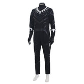 Halloweez Black Panther Cosplay Suit with Jumpsuit, Boots, Gloves, Mask for Men's Superhero Costume - Halloweez